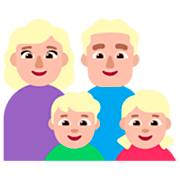 Emoji 👩🏼‍👨🏼‍👦🏼‍👧🏼 Famiglia - Donna, Uomo, Bambino, Bambina: Carnagione Abbastanza Chiara su Microsoft Windows 11 22H2.