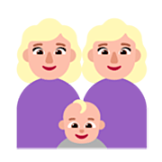 Emoji 👩🏼‍👩🏼‍👶🏼 Famiglia - Donna, Donna, Neonato: Carnagione Abbastanza Chiara su Microsoft Windows 11 22H2.