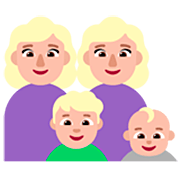 👩🏼‍👩🏼‍👶🏼‍👦🏼 Emoji Familia - Mujer, Mujer, Bebé, Niño: Tono De Piel Claro Medio en Microsoft Windows 11 22H2.