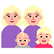 Émoji 👩🏼‍👩🏼‍👶🏼‍👧🏼 Famille - Femme, Femme, Bébé, Fille: Peau Moyennement Claire sur Microsoft Windows 11 22H2.