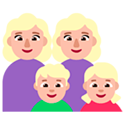 Émoji 👩🏼‍👩🏼‍👦🏼‍👧🏼 Famille - Femme, Femme, Garçon, Fille: Peau Moyennement Claire sur Microsoft Windows 11 22H2.