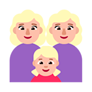 Emoji 👩🏼‍👩🏼‍👧🏼 Famiglia - Donna, Donna, Bambina: Carnagione Abbastanza Chiara su Microsoft Windows 11 22H2.