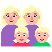 Émoji 👩🏼‍👩🏼‍👧🏼‍👦🏼 Famille - Femme, Femme, Fille, Garçon: Peau Moyennement Claire sur Microsoft Windows 11 22H2.
