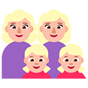 Émoji 👩🏼‍👩🏼‍👧🏼‍👧🏼 Famille - Femme, Femme, Fille, Fille: Peau Moyennement Claire sur Microsoft Windows 11 22H2.