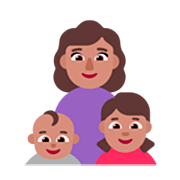 👩🏽‍👶🏽‍👧🏽 Emoji Família - Mulher, Bebê, Menina: Pele Morena na Microsoft Windows 11 22H2.