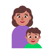 👩🏽‍👦🏽 Emoji Família - Mulher, Menino: Pele Morena na Microsoft Windows 11 22H2.