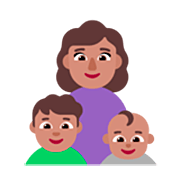 👩🏽‍👦🏽‍👶🏽 Emoji Família - Mulher, Menino, Bebê: Pele Morena na Microsoft Windows 11 22H2.