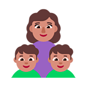 👩🏽‍👦🏽‍👦🏽 Emoji Família - Mulher, Menino, Menino: Pele Morena na Microsoft Windows 11 22H2.