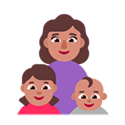 Emoji 👩🏽‍👧🏽‍👶🏽 Famiglia - Donna, Bambina, Neonato: Carnagione Olivastra su Microsoft Windows 11 22H2.
