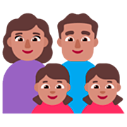 👩🏽‍👨🏽‍👧🏽‍👧🏽 Emoji Familia - Mujer, Hombre, Niña, Niña: Tono De Piel Medio en Microsoft Windows 11 22H2.