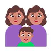 Emoji 👩🏽‍👩🏽‍👦🏽 Famiglia - Donna, Donna, Bambina, Neonato: Carnagione Olivastra su Microsoft Windows 11 22H2.