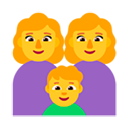 Emoji 👩‍👩‍👦 Famiglia: Donna, Donna E Bambino su Microsoft Windows 11 22H2.
