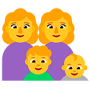 Emoji 👩‍👩‍👦‍👶 Famiglia: Donna, Donna, Bambino, Neonato su Microsoft Windows 11 22H2.