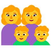 👩‍👩‍👦‍👦 Emoji Familie: Frau, Frau, Junge und Junge Microsoft Windows 11 22H2.