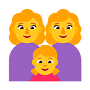 Émoji 👩‍👩‍👧 Famille : Femme, Femme Et Fille sur Microsoft Windows 11 22H2.