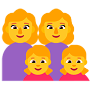 👩‍👩‍👧‍👧 Emoji Familia: Mujer, Mujer, Niña, Niña en Microsoft Windows 11 22H2.
