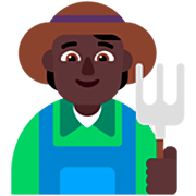 🧑🏿‍🌾 Emoji Agricultor: Tono De Piel Oscuro en Microsoft Windows 11 22H2.