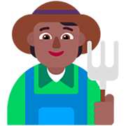 🧑🏾‍🌾 Emoji Agricultor: Pele Morena Escura na Microsoft Windows 11 22H2.