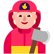 Emoji 🧑🏼‍🚒 Pompiere: Carnagione Abbastanza Chiara su Microsoft Windows 11 22H2.