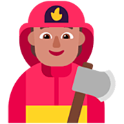 Emoji 🧑🏽‍🚒 Pompiere: Carnagione Olivastra su Microsoft Windows 11 22H2.
