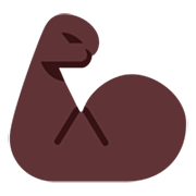💪🏿 Emoji Bíceps Flexionado: Tono De Piel Oscuro en Microsoft Windows 11 22H2.
