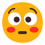 Emoji 😳 Faccina Imbarazzata su Microsoft Windows 11 22H2.