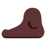 🦶🏿 Emoji Fuß: dunkle Hautfarbe Microsoft Windows 11 22H2.