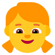 👧 Emoji Niña en Microsoft Windows 11 22H2.