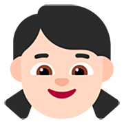 👧🏻 Emoji Niña: Tono De Piel Claro en Microsoft Windows 11 22H2.