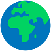 Émoji 🌍 Globe Tourné Sur L’Afrique Et L’Europe sur Microsoft Windows 11 22H2.