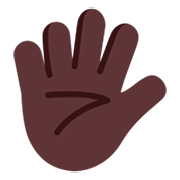 🖐🏿 Emoji Mão Aberta Com Os Dedos Separados: Pele Escura na Microsoft Windows 11 22H2.