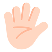 🖐🏻 Emoji Mão Aberta Com Os Dedos Separados: Pele Clara na Microsoft Windows 11 22H2.