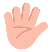 🖐🏼 Emoji Hand mit gespreizten Fingern: mittelhelle Hautfarbe Microsoft Windows 11 22H2.