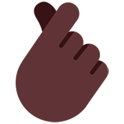 🫰🏿 Emoji Mano Con El Dedo Índice Y El Pulgar Cruzados: Tono De Piel Oscuro en Microsoft Windows 11 22H2.