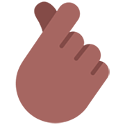 🫰🏾 Emoji Mão Com Dedo İndicador E Polegar Cruzado: Pele Morena Escura na Microsoft Windows 11 22H2.