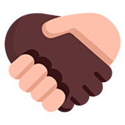 🫱🏿‍🫲🏼 Emoji Handschlag: dunkle Hautfarbe, mittelhelle Hautfarbe Microsoft Windows 11 22H2.
