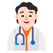 🧑🏻‍⚕️ Emoji Arzt/Ärztin: helle Hautfarbe Microsoft Windows 11 22H2.