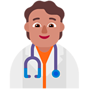 Emoji 🧑🏽‍⚕️ Persona Che Lavora Nella Sanità: Carnagione Olivastra su Microsoft Windows 11 22H2.