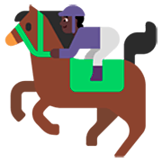 🏇🏿 Emoji Carrera De Caballos: Tono De Piel Oscuro en Microsoft Windows 11 22H2.
