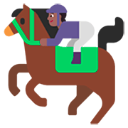🏇🏾 Emoji Carrera De Caballos: Tono De Piel Oscuro Medio en Microsoft Windows 11 22H2.