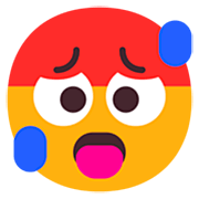 Emoji 🥵 Faccina Accaldata su Microsoft Windows 11 22H2.