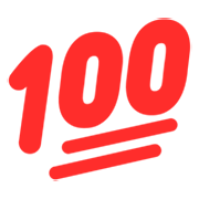 Emoji 💯 100 Punti su Microsoft Windows 11 22H2.