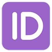 🆔 Emoji Großbuchstaben ID in lila Quadrat Microsoft Windows 11 22H2.