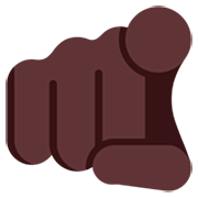 Emoji 🫵🏿 İndice Che Punta Allo Spettatore: Carnagione Scura su Microsoft Windows 11 22H2.