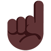 ☝🏿 Emoji Dedo índice Hacia Arriba: Tono De Piel Oscuro en Microsoft Windows 11 22H2.