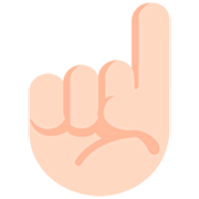 ☝🏻 Emoji Dedo índice Hacia Arriba: Tono De Piel Claro en Microsoft Windows 11 22H2.