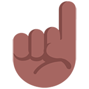 ☝🏾 Emoji Indicador Apontando Para Cima: Pele Morena Escura na Microsoft Windows 11 22H2.