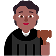 🧑🏾‍⚖️ Emoji Juez: Tono De Piel Oscuro Medio en Microsoft Windows 11 22H2.