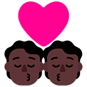 💏🏿 Emoji sich küssendes Paar, dunkle Hautfarbe Microsoft Windows 11 22H2.