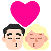👨🏻‍❤️‍💋‍👩🏼 Emoji sich küssendes Paar - Mann: helle Hautfarbe, Frau: mittelhelle Hautfarbe Microsoft Windows 11 22H2.